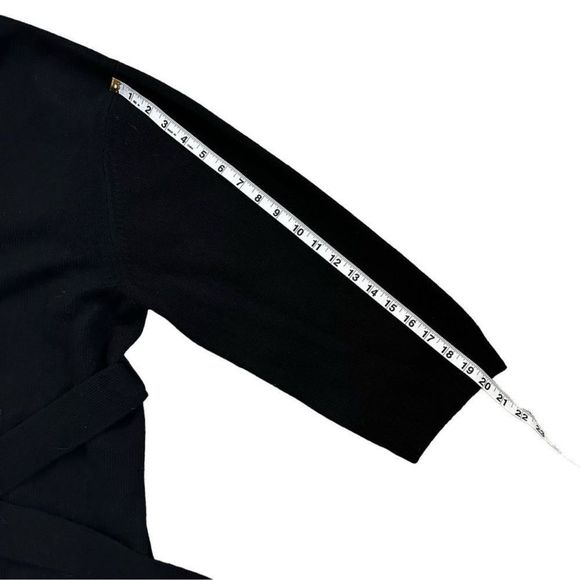 Naked Cashmere Black Belted Open Front Long Sleeve Cardigan N20868 Size Large - Picture 10 of 14